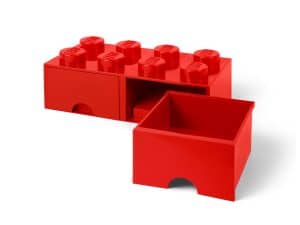 brique rouge de rangement lego 5006131 a tiroir 8 tenons