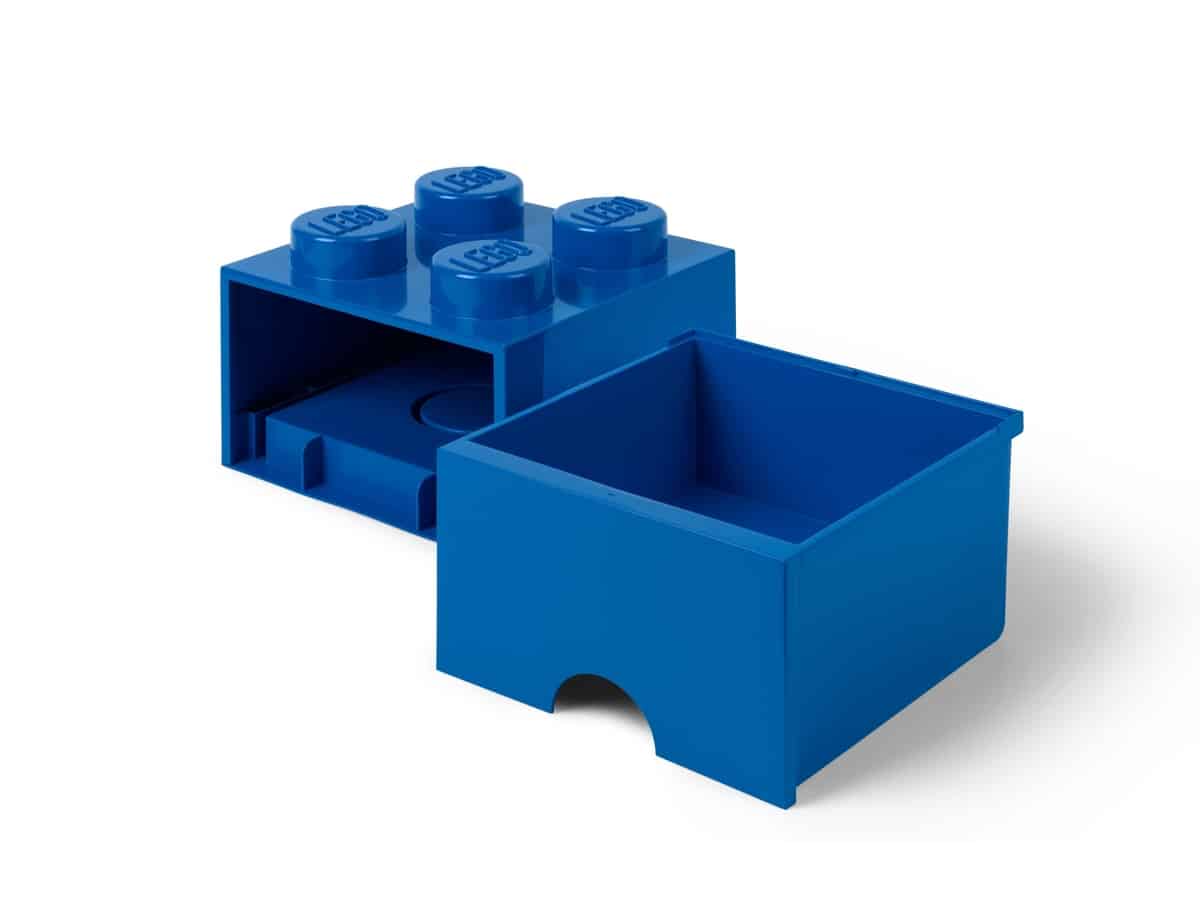 lego 5006130 brique bleue de rangement a tiroir 4 tenons