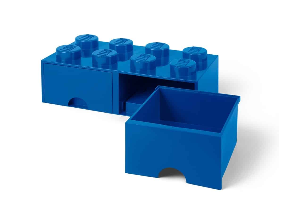 lego 5006143 brique bleue de rangement tiroir 8 tenons