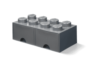 lego 5006329 brique 8 tenons avec tiroirs gris fonce