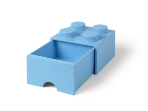lego 5006181 la brique 4 tenons avec tiroir bleu clair
