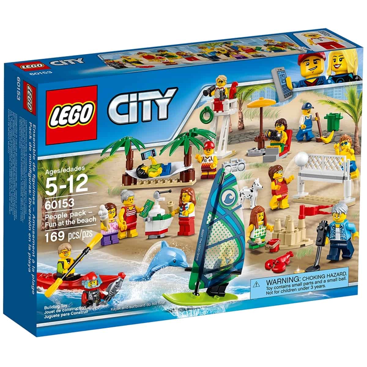 ensemble de figurines lego 60153 city la plage