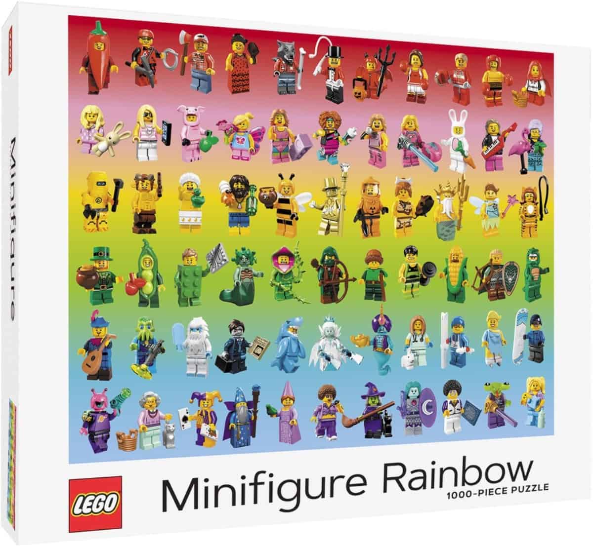 minifigure rainbow 1000 piece puzzle 5007643